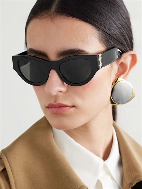 ysl black women's sunglasses|ysl sunglasses oversized.